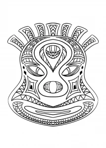 Maschera africana divertente
