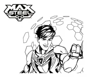Scarica gratuitamente il disegno da colorare di Max Steel.