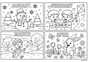 Disegni da colorare per bambini di mesi