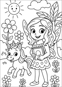 Mia e la sua amica unicorno