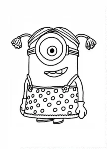 Un solo occhio ma tutti i denti per questa ragazza minion