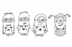 Immagine dei minions da stampare e colorare