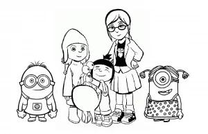 Minions da colorare per bambini