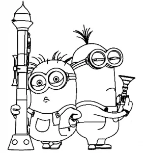 Disegni dei minions da colorare per bambini