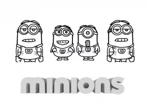 Disegni dei minions da colorare per bambini