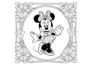 Minnie La Bella In Una Cornice Fiorita.