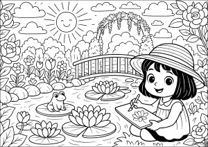 Disegni da colorare di monet per bambini