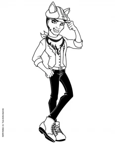 Colorazione di clawd wolf da monster high