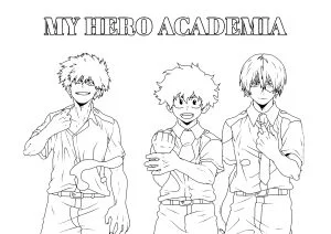 Disegni da colorare gratuiti di my hero academy per bambini
