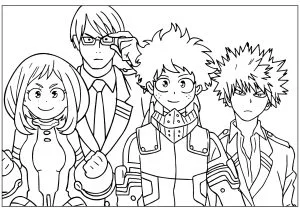 Disegni da colorare gratuiti per bambini di my hero academy