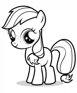 Colora il piccolo pony da stampare per bambini