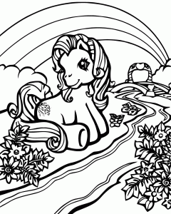 Stampa Il Disegno Da Colorare Di My Little Pony Per Bambini.