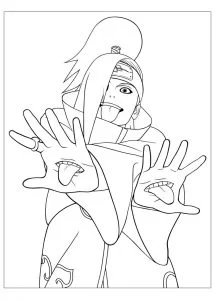 Pagina da colorare gratuita e gratis per bambini con naruto gratis da scaricare