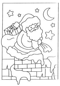 Santa Claus Nella Cappa Del Camino.
