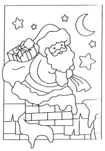 Santa Claus Nella Cappa Del Camino.