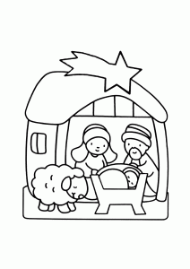 Lettino Di Natale  Natività  Da Colorare