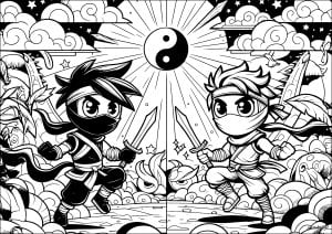 Un epico duello di guerrieri ninja