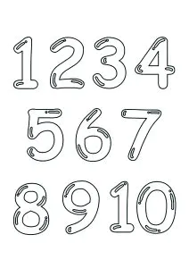 Disegno Semplice Dei Numeri Da 0 A 10