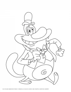 Pagina da colorare gratuita e gratis per bambini con oggy e i maledetti scarafaggi gratis da scaricare