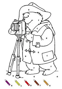 Disegni da colorare per bambini di orso-paddington