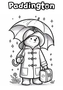 Disegni da colorare per bambini gratuiti di orso paddington