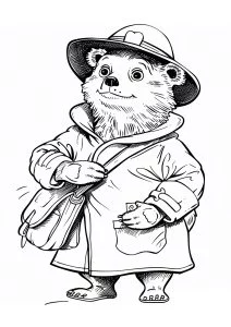 Disegni da colorare gratuiti di orso paddington per bambini