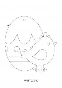Disegno di pasqua da scaricare e colorare