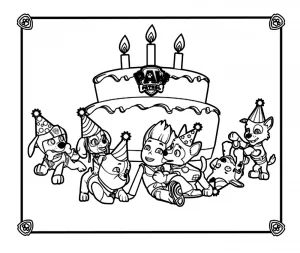 Scarica gratuitamente e colora il disegno di paw patrol.