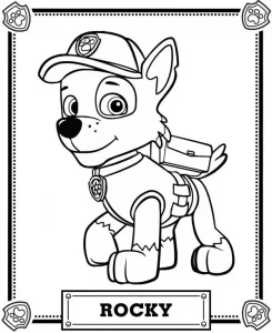 Disegni da colorare di paw patrol per bambini.