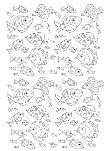 Disegni di pesci da colorare per bambini