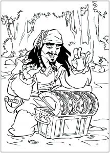 Jack sparrow e il suo tesoro.