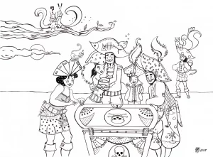 Disegno di pirata gratuito da stampare e colorare