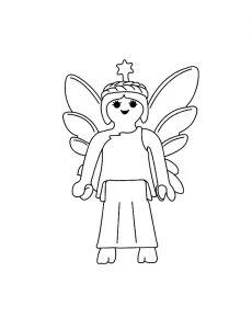 Pagina da colorare gratuita e gratis per bambini con Playmobil da stampare