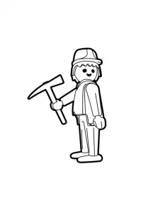Pagina da colorare per bambini con playmobil da scaricare