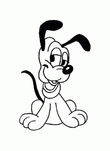 Disegno Gratuito Di Pluto Da Stampare E Colorare.