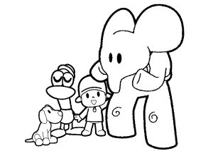 Elly L'elefante Con Pocoyo, Pato E Loula Il Cane