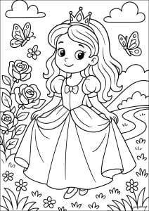 Disegni da colorare di principesse per bambini