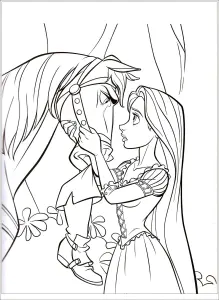 Pagina da colorare per bambini con rapunzel   lintreccio della torre da scaricare