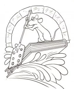 Stampa il disegno da colorare di ratatouille.