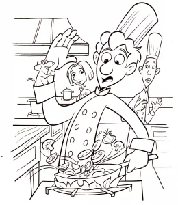 Scarica gratuitamente e colora il disegno di ratatouille.
