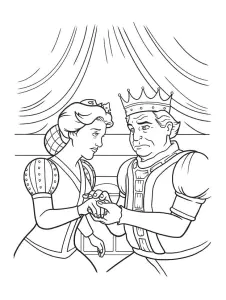 Scarica Il Disegno Da Colorare Del Re E Della Regina Di Shrek.