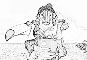 Disegno da colorare di Rio 2 per bambini