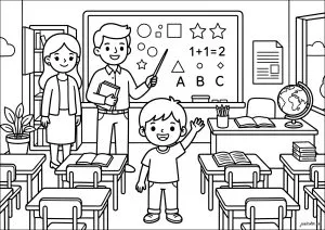Disegni da colorare gratuiti di ritorno a scuola da stampare