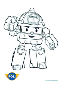 Stampa il disegno da colorare di robocar poli.