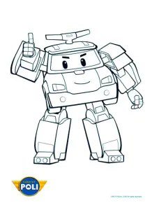 Immagine di robocar poli da stampare e colorare