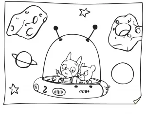 Stampa gratuitamente il disegno da colorare di Sam Sam.