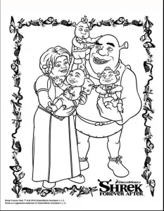 Shrek da colorare per bambini