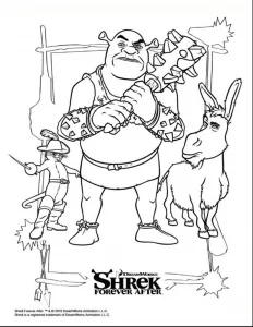 Disegno di shrek gratuito da colorare