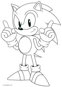 Pagina Semplice Da Colorare Di Sonic The Hedgehog
