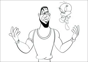 Disegni da colorare gratuiti di space jam da stampare